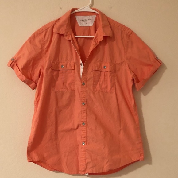 Calvin Klein Jeans Short Sleeve Button Down (A) - Picture 1 of 6